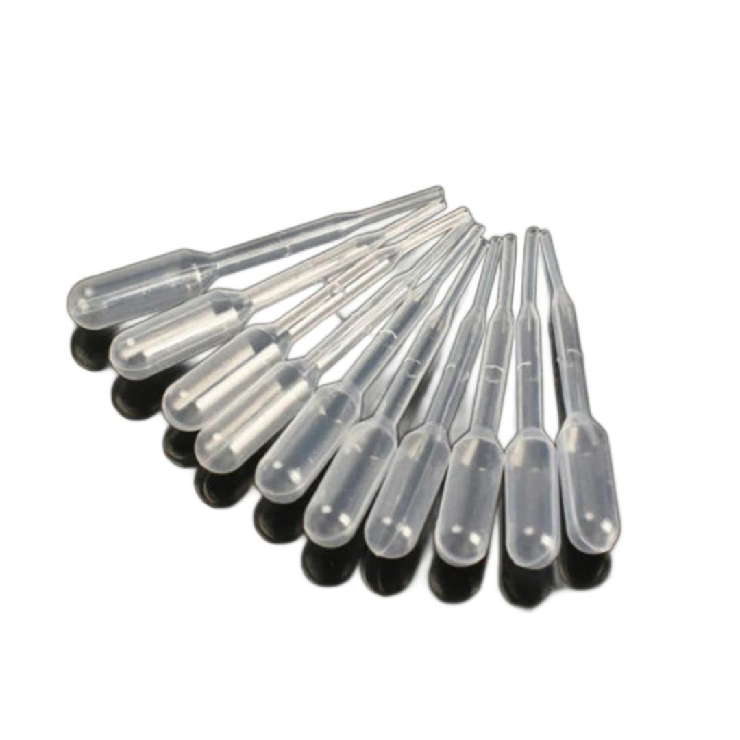 100 Pcs 0.2ml Plastic Transparent Pipettes, Disposable Eye Droppers, Multi-Functional Calibrated Pipettes Practical Science Laboratory Supplies Fluid and Liquid Handling