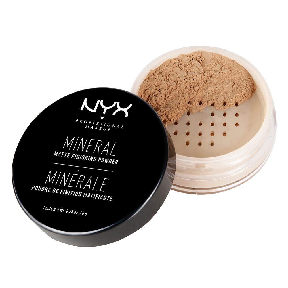 NYX PROFESSIONAL MAKEUPMineral Matte Finishing Powder, Loose Setting Powder - Medium/Dark