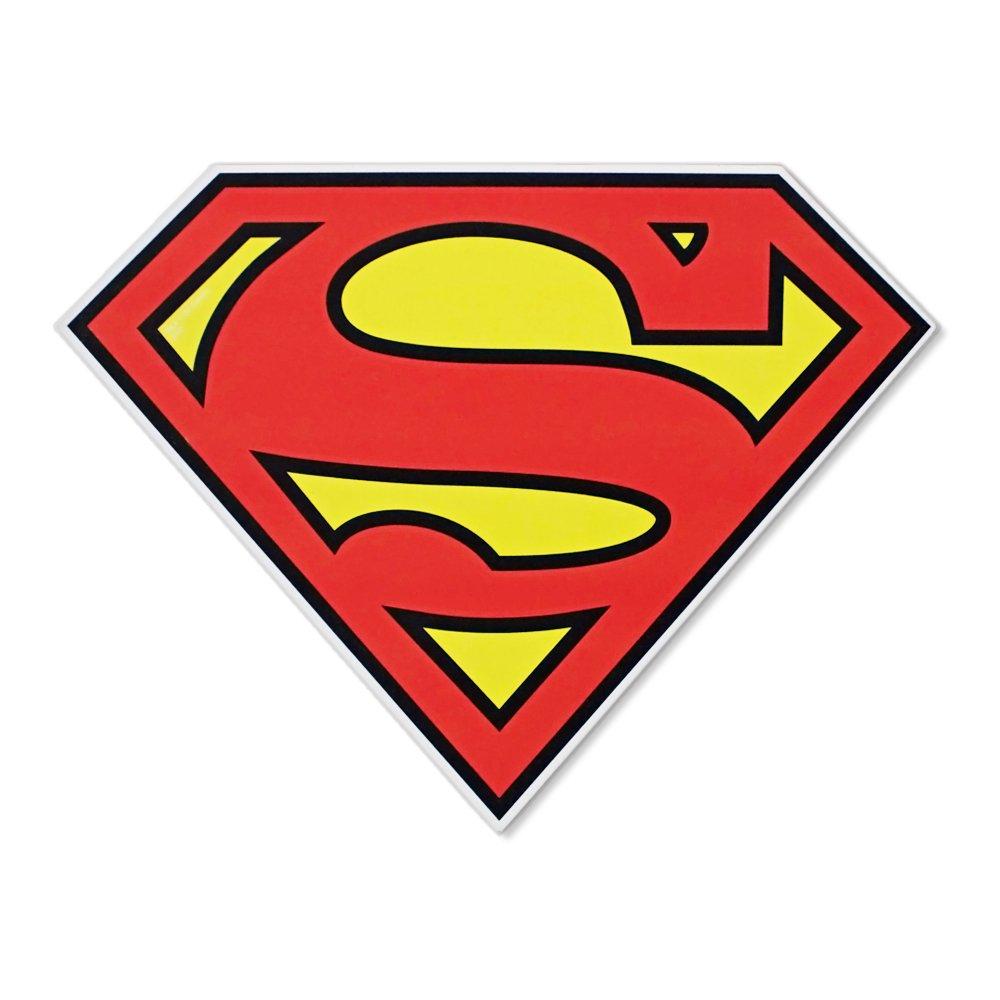 Silver Buffalo DC Comics Superman Logo Die Cut Sign Wood Wall Art, 11.75 x 9 inches, Multi, (SP1006)