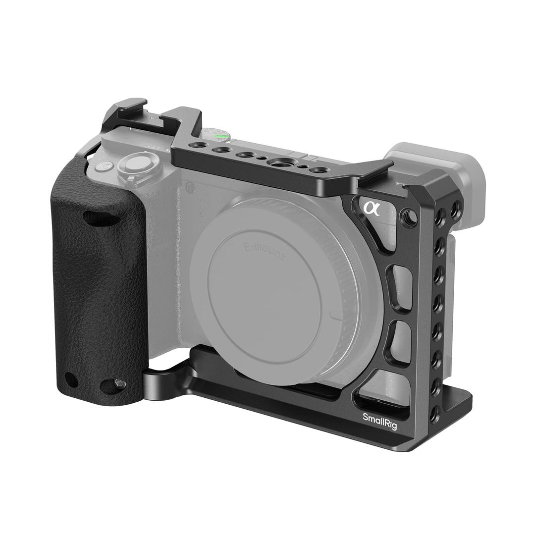 SmallRig Cage with Silicone Handgrip & Cold Shoe for Sony a6100, a6300, a6400-3164