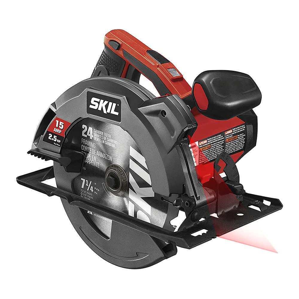 Skil15 Amp 7-1/4 Inch Circular Saw with Single Beam Laser Guide - 5280-01