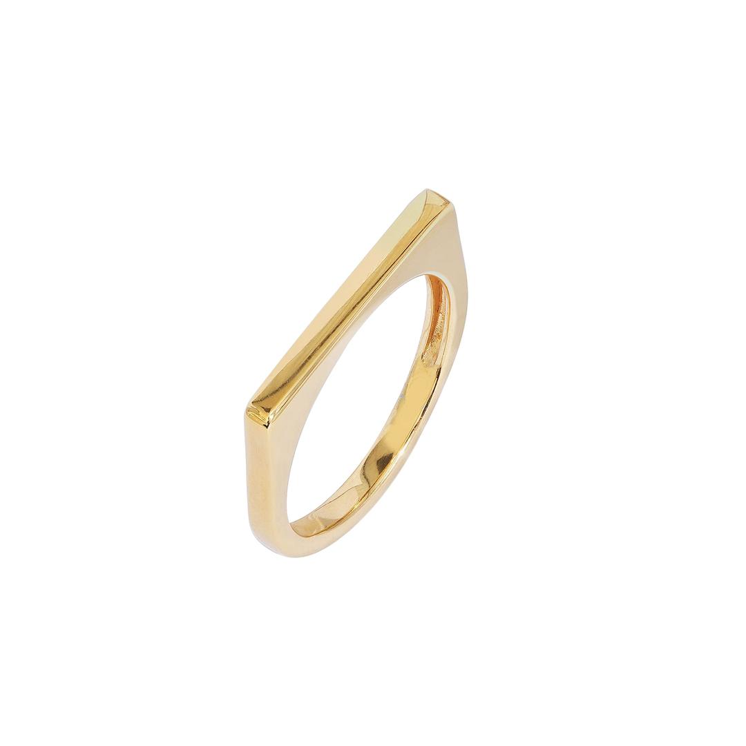 Amazon Essentials14K Gold Plated Sterling Silver Bar Ring