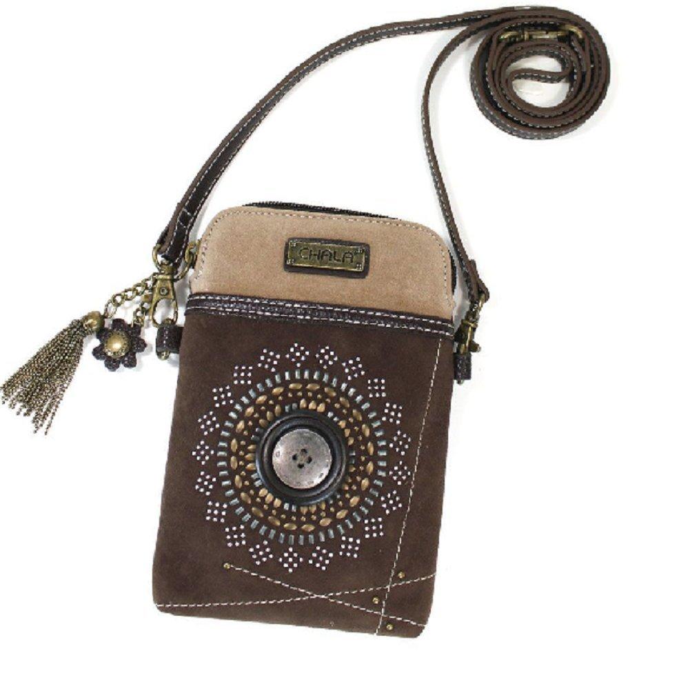 CHALA Dazzled Cell Phone Crossbody Purse-Women PU Leather Multicolor Handbag with Adjustable Strap