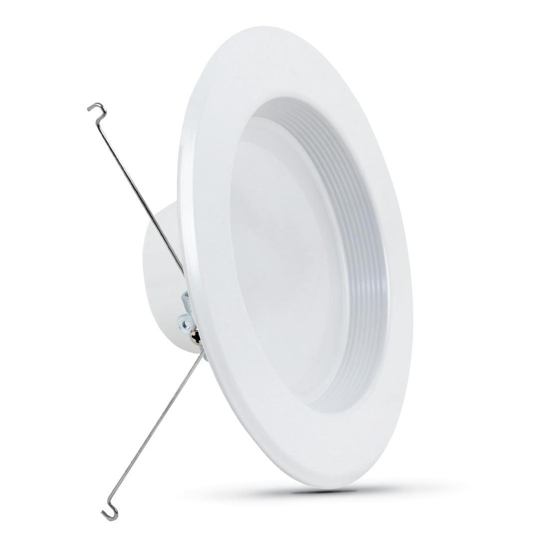 Feit Electric LED Recessed Downlight, fit Most 5-6" Housing Cans, Baffle Trim, Dimmable, 75W Equivalent 10.2W, 925 LM Retrofit kit, 75 Watt, 2700K Soft White, 6-Pack LEDR56B/927CA/MP/6