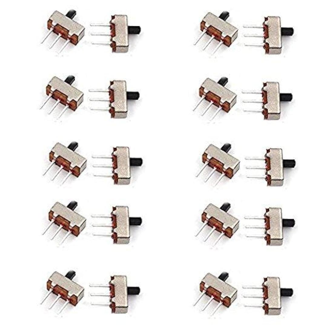 HiLetgo 20PCS SS-12D00 (1P2T) Toggle Switch Vertical Slide Switch