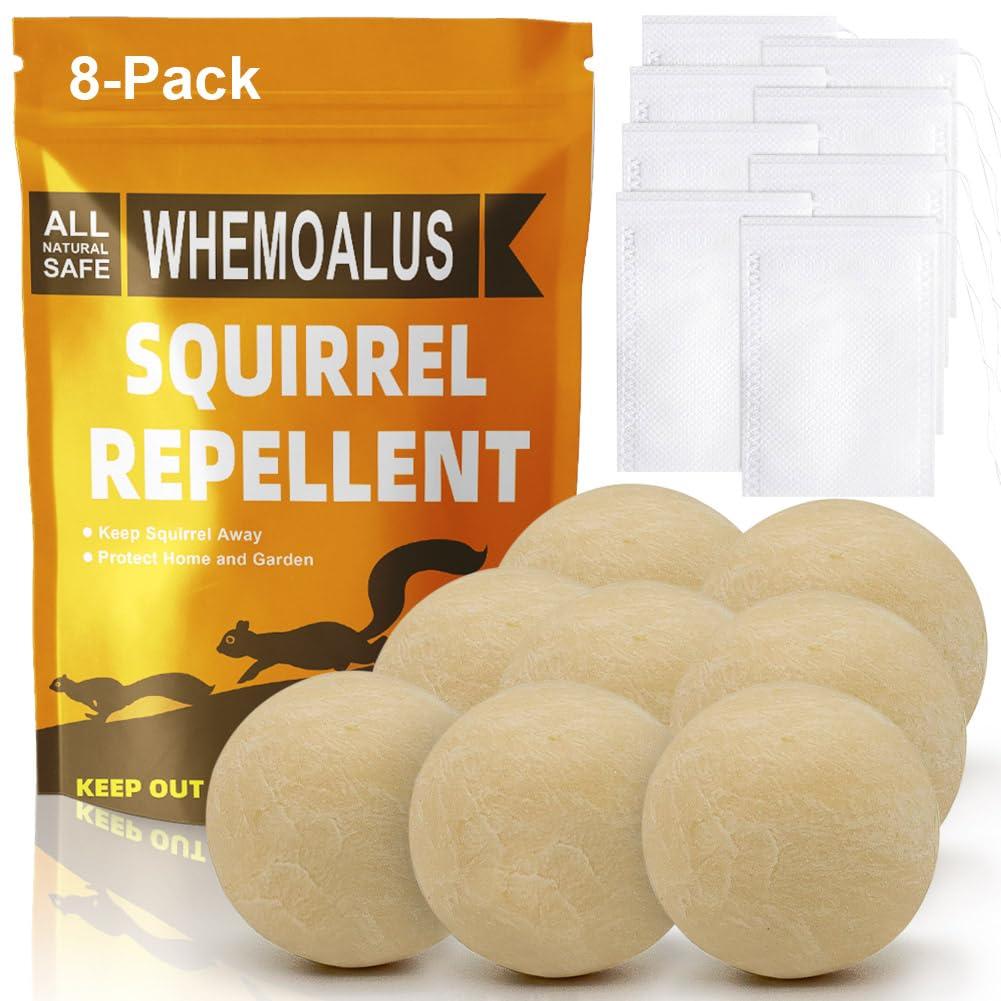 Squirrel Repellent Outdoor, Chipmunk Repellent Outdoor,Squirrels Repellent for Garden, Outdoor Squirrels Repellent for Attic, Squirrel Deterrent Balls Mint, Keep Squirrel Away -8 PCS