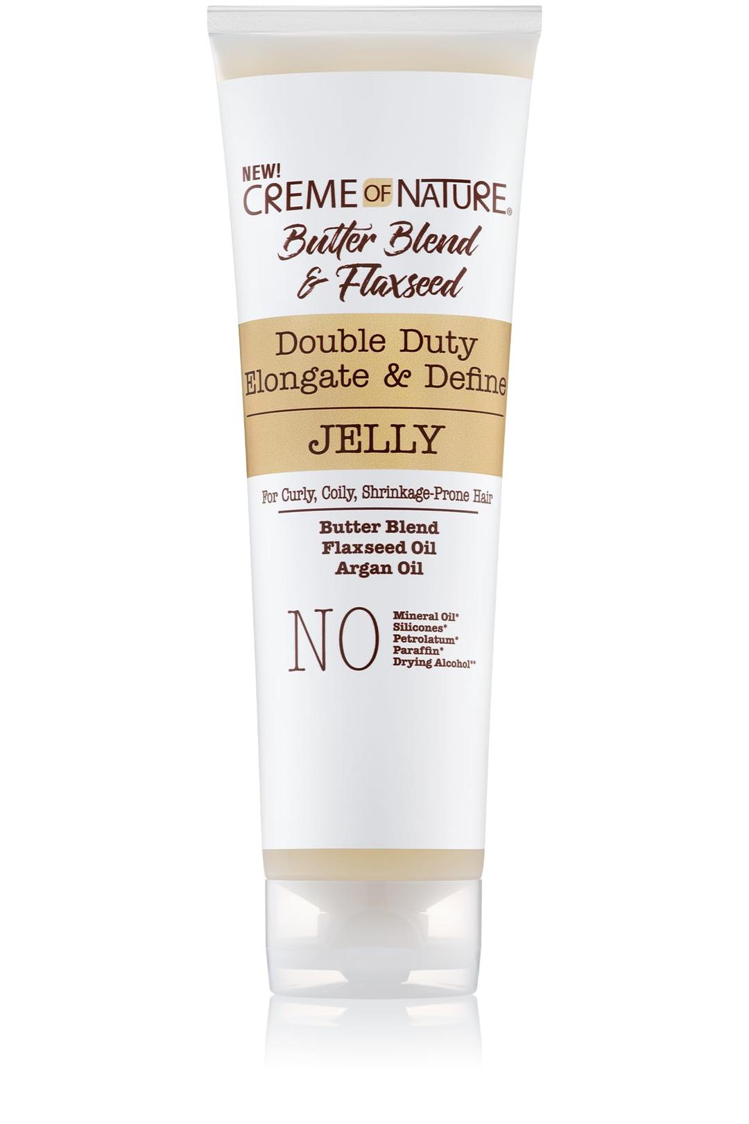 Creme of Nature, Curl Elongater, Butter Blend, Argan Oil, Flaxseed Oil, Curl Jelly for Defining Hydration, 8.45 Oz