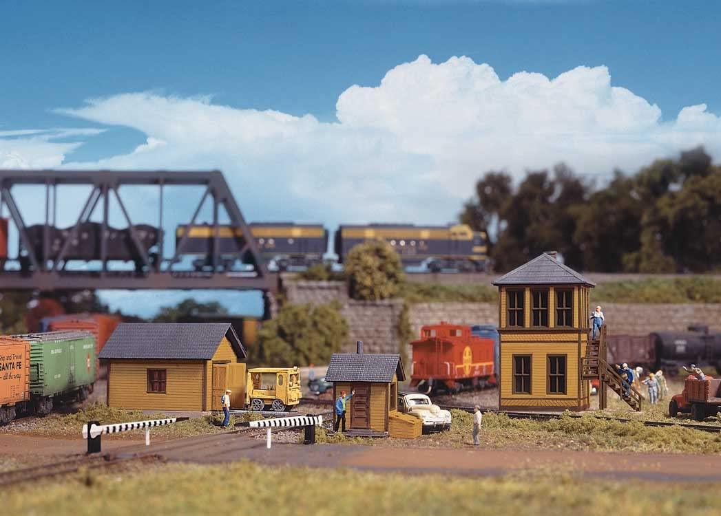 Walthers Cornerstone 933-3852 N Scale Trackside Structures Set - Kit - Three Structures and Accessories