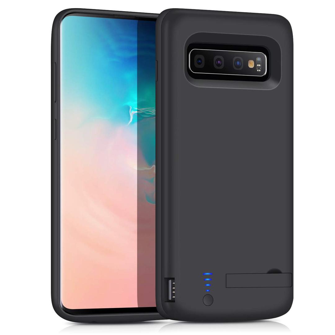 QLSMEB Battery Case for Samsung Galaxy S10 Plus,[6000mAh] Charging Case Extended Battery for Samsung Galaxy S10 Plus Rechargeable Battery Backup Power Bank Portable Charger Case