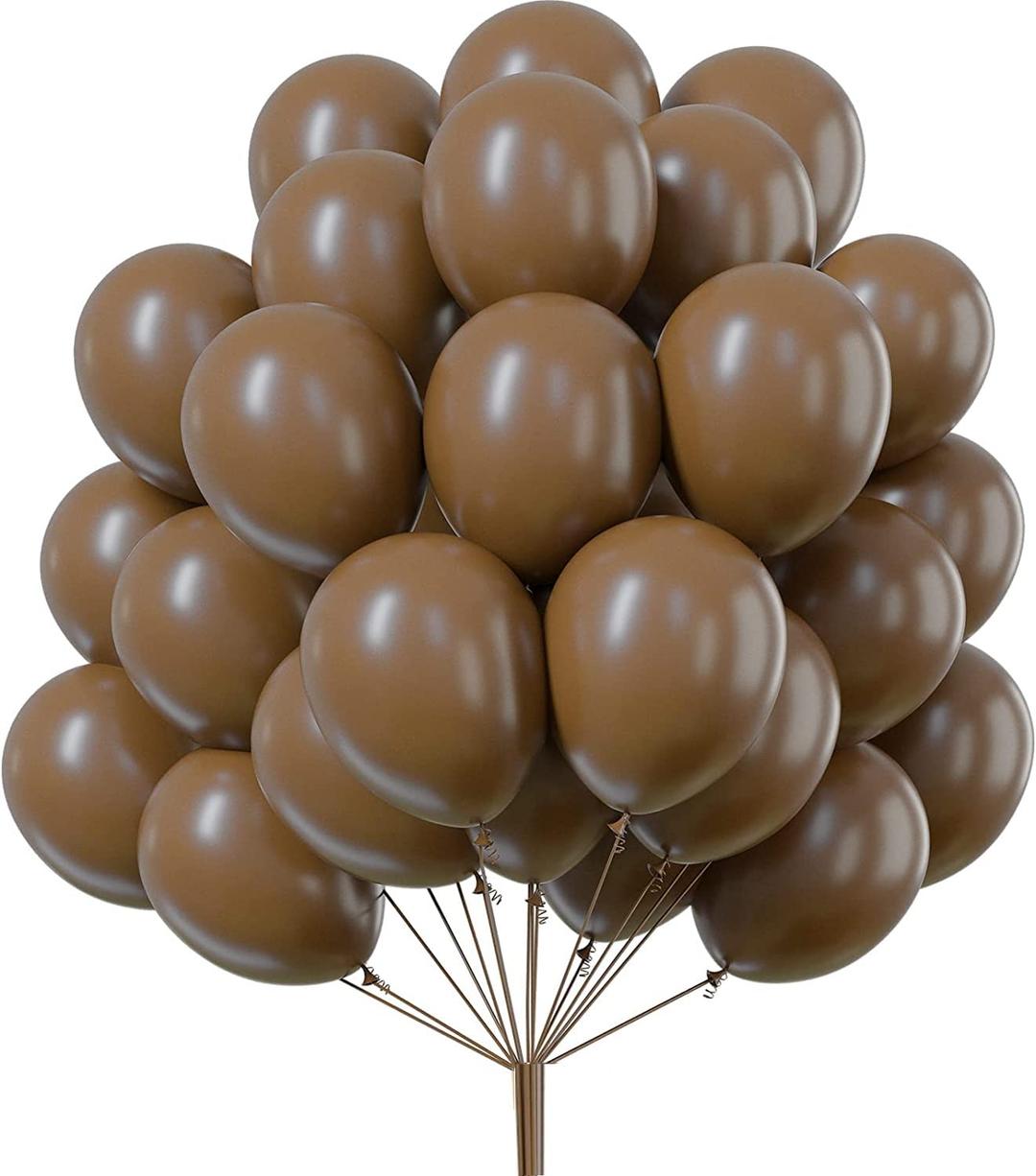 Retro Thicker Premium Balloons (40 Pieces, Brown Chocolate)