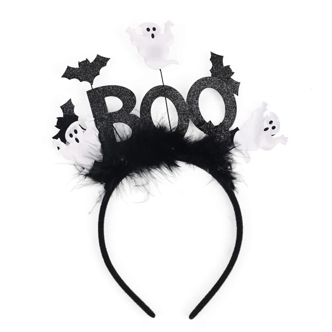 FELIZHOUSE Halloween Headbands Pumpkin Hair Hoop Skeleton Witch Spider Cosplay Devil