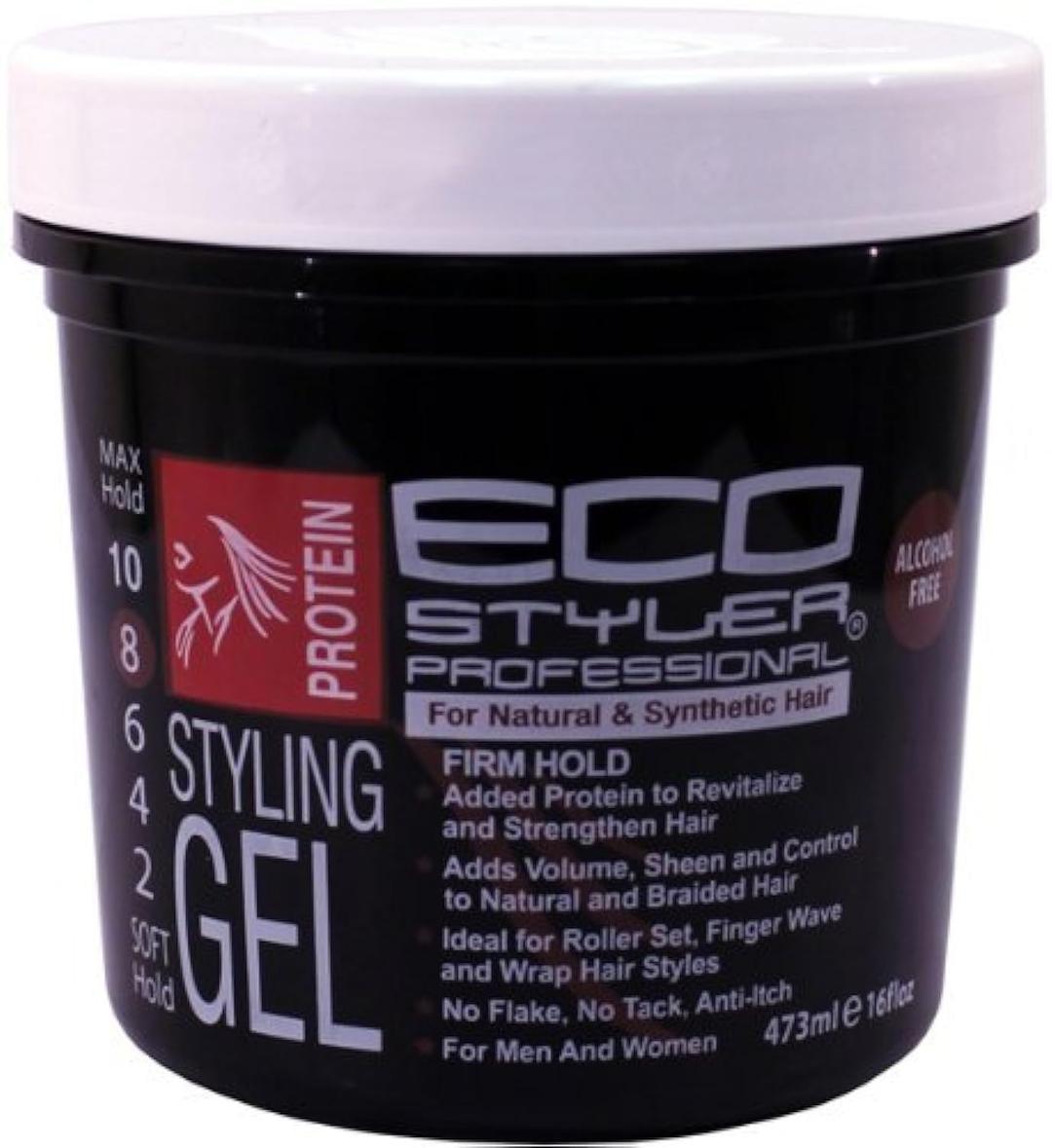 Eco StyleStyling Gel Super Protein, Black, 16 Ounce