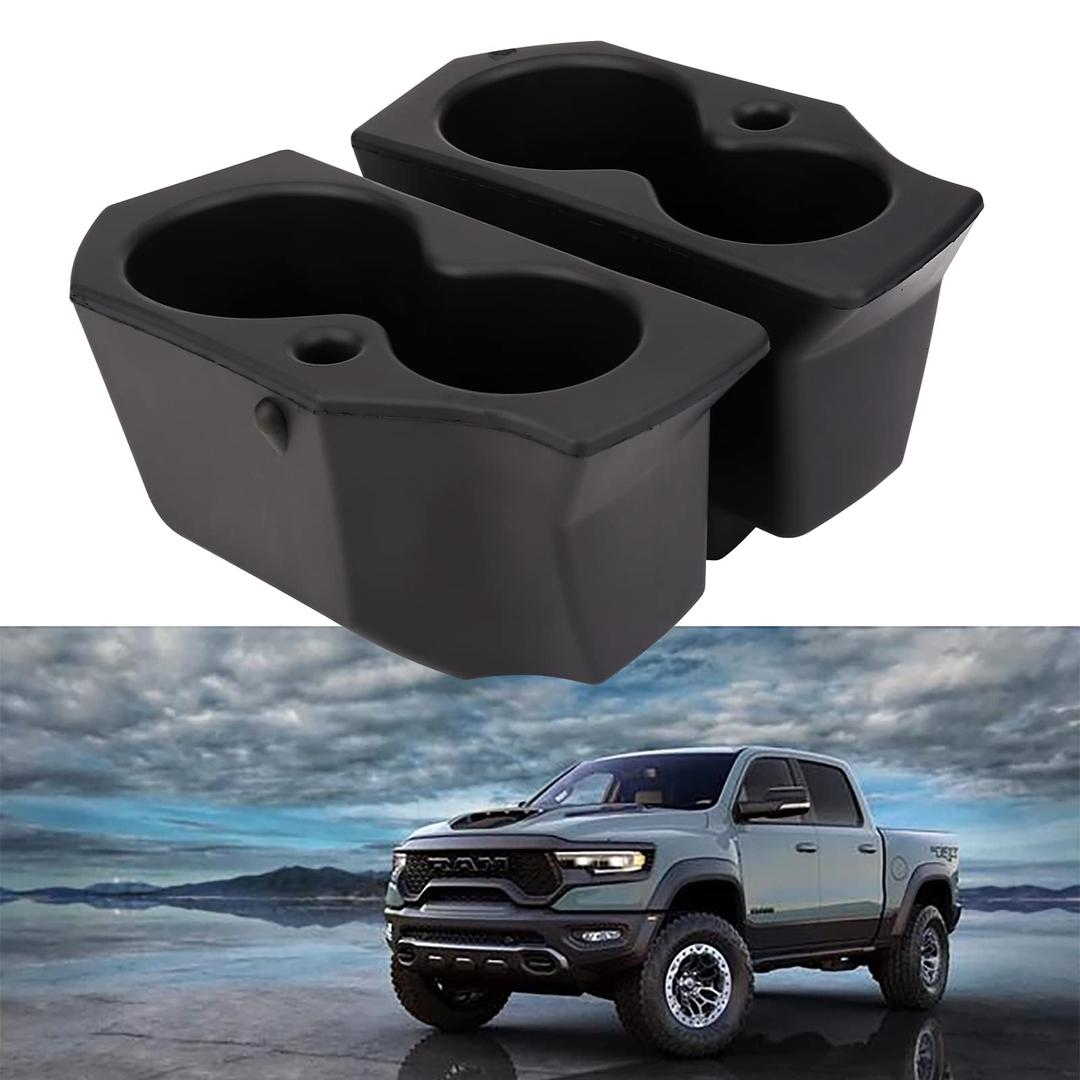 ONER Left and Right Pair of Foam Door Cup Holder,Compatible with 2009-2021 Dodge Ram 1500 2500 3500 4500 5500,Replace #5NN24XXXAA 1LD23XXXAA