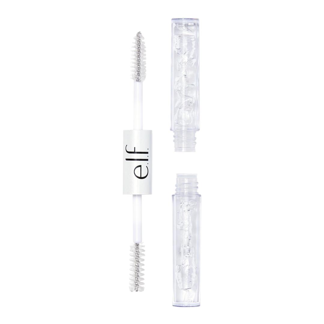 e.l.f. Clear Brow & Lash Mascara, Dual-Sided Brushable Clear Gel For Groomed Brows & Eyelashes, Long-Wear Conditioning Formula, Vegan & Cruelty-Free