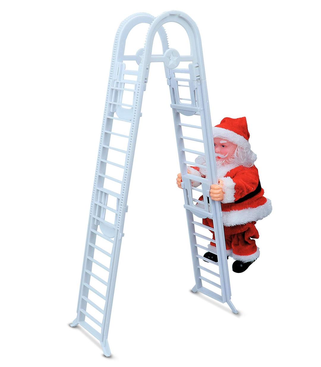 Santa Claus Climbing Ladder Singing Jingle Bells Electric Toy Christmas Decoration Kids Gift Doll