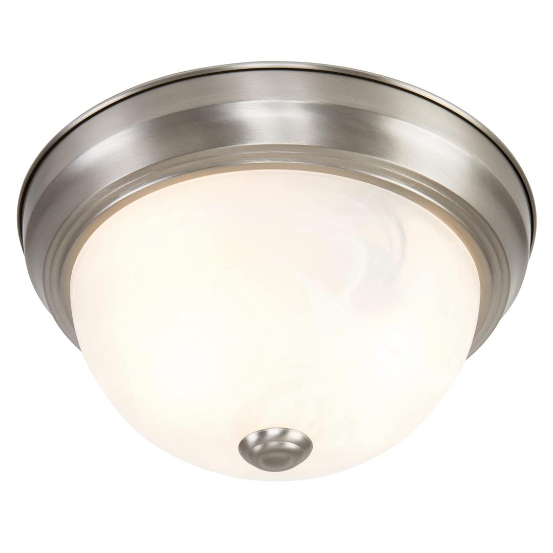 Yosemite Home Decor JK101-11SN 2-Light Flush Mount with Marble Glass Shade, Satin Nickel, 11-Inch