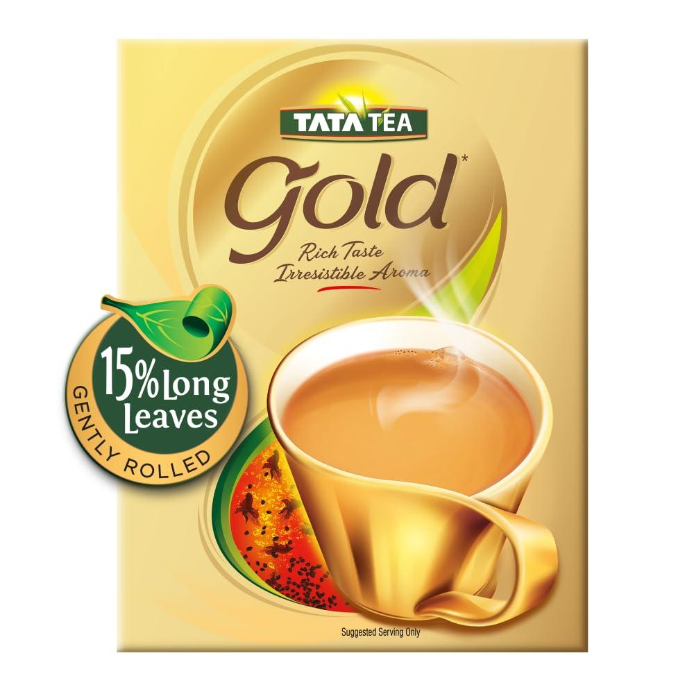 Tata Tea Gold | Assam teas with Gently Rolled Aromatic Long Leaves | Rich & Aromatic Chai | Black Tea | 500gram|Loose Leaves