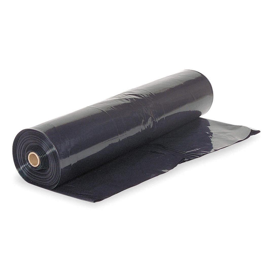 Farm Plastic Supply - Black Plastic Sheeting - 10 mil - (5' x 100') - Black Plastic Tarp, Polyethylene Vapor Barrier Plastic Sheeting, Black Painters Tarp, Roll of Heavy Duty Plastic