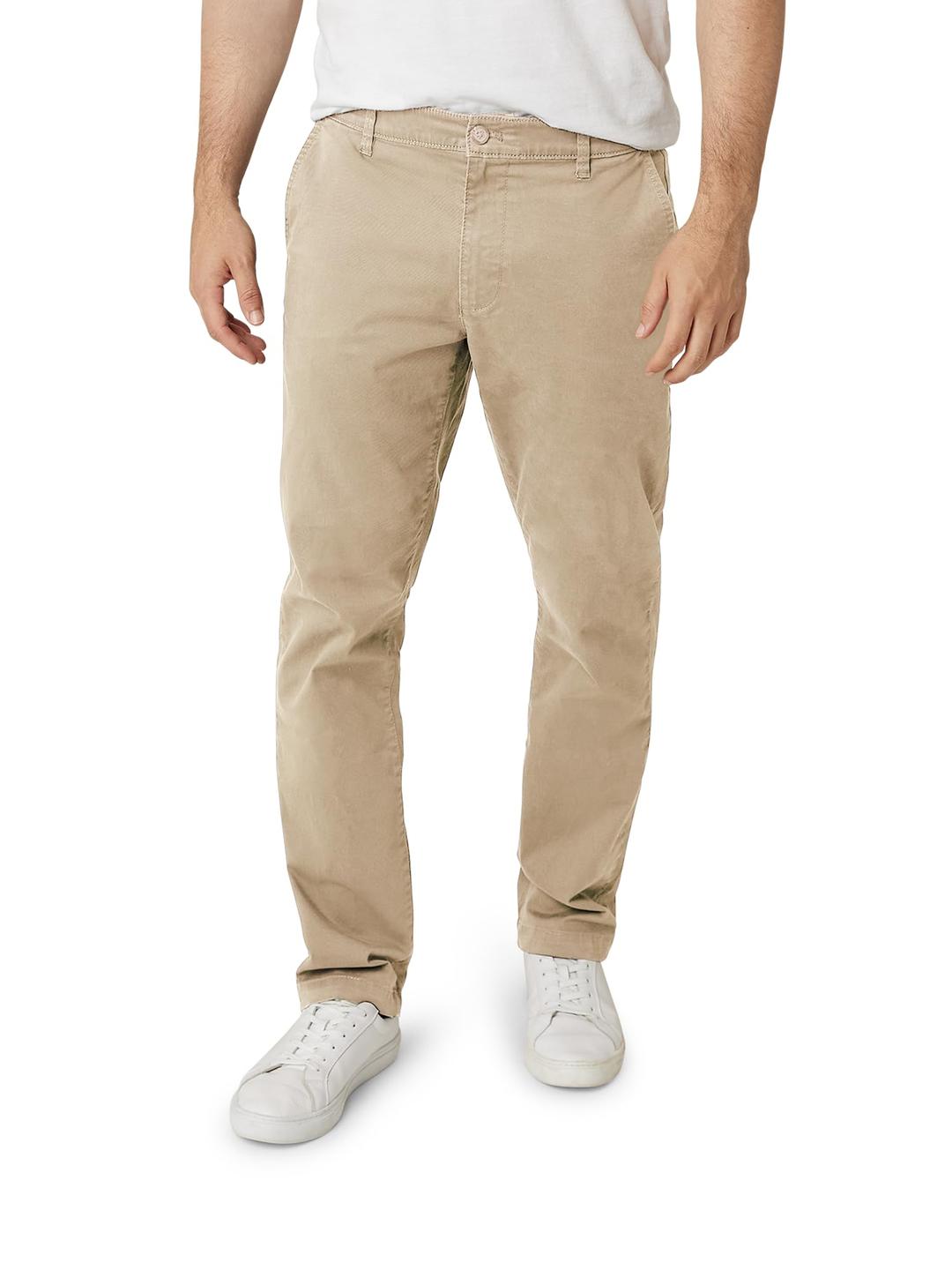 Chaps Men's Khaki Pants - Slim Fit Comfort Stretch Cotton Pant - Casual Chinos with Flex Waistband for Men