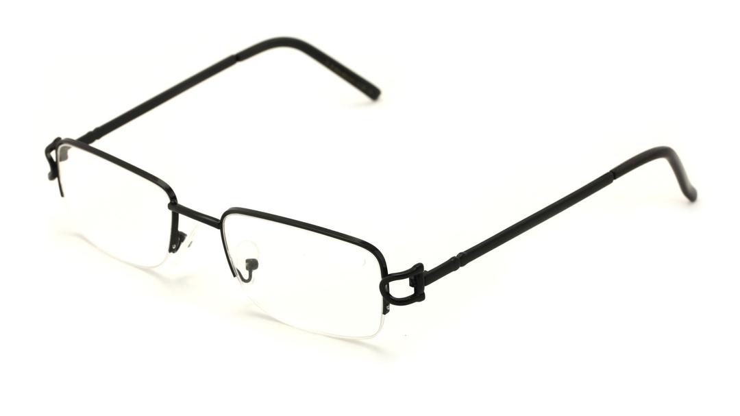 V.W.E. Rectangular Frame Clear Lens Designer Half Rim Eyeglasses Metal Glasses