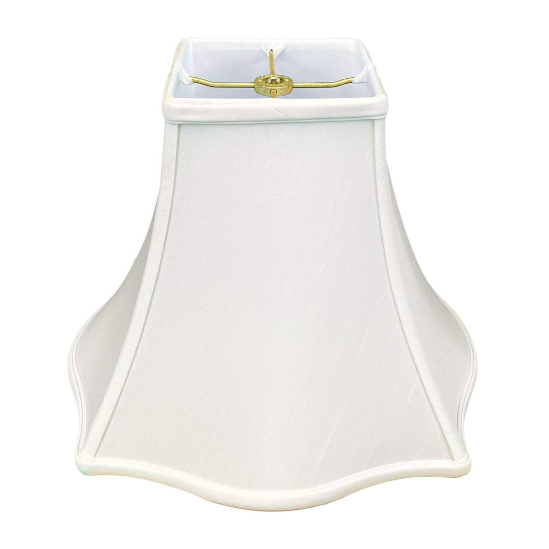 Royal Designs, Inc. Flare Bottom Outside Square Bell Lamp Shade, 5 x 12 x 9.25, White (BS-702-12WH)