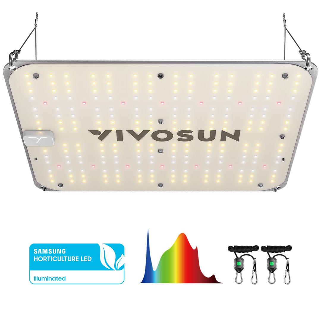 VIVOSUN VS1000E LED Grow Light with Samsung Diodes, Sunlike Full Spectrum Plant Light for Indoor Plants Seedling Veg and Bloom in 2x2/3x3 Grow Tents Greenhouses