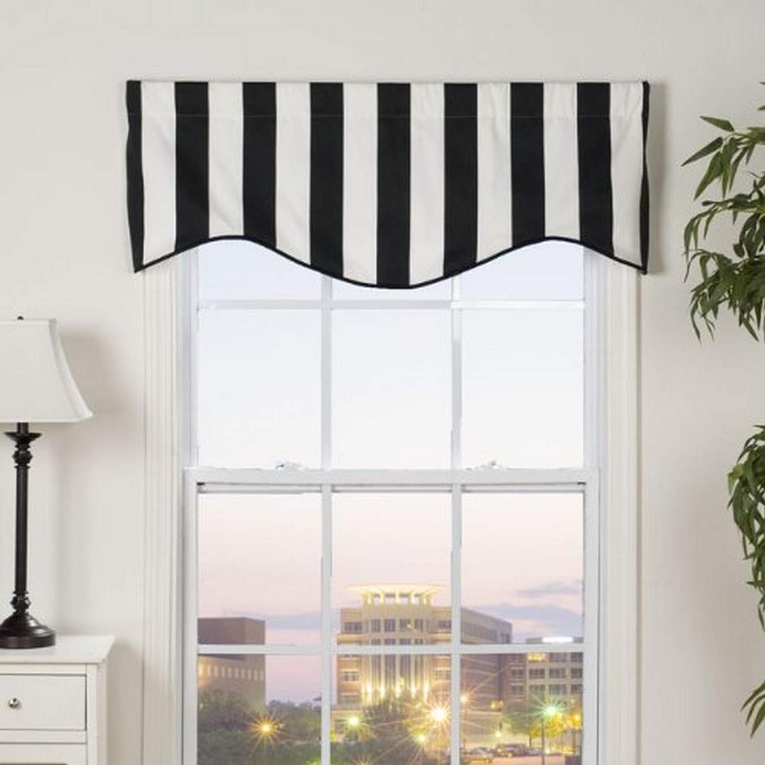 Victor Mill City Stripe Shaped Valance 50.00" x 18.00"