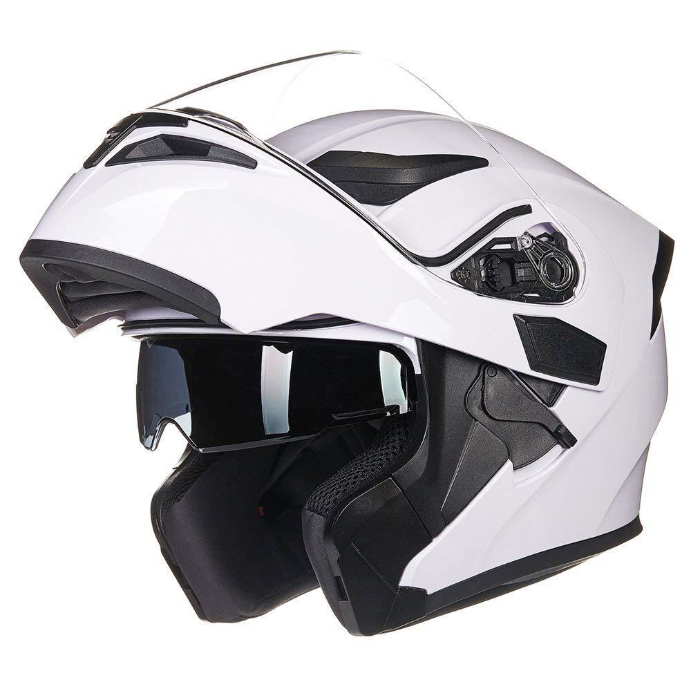 ILMMotorcycle Dual Visor Flip up Modular Full Face Helmet DOT 6 Colors Model 902