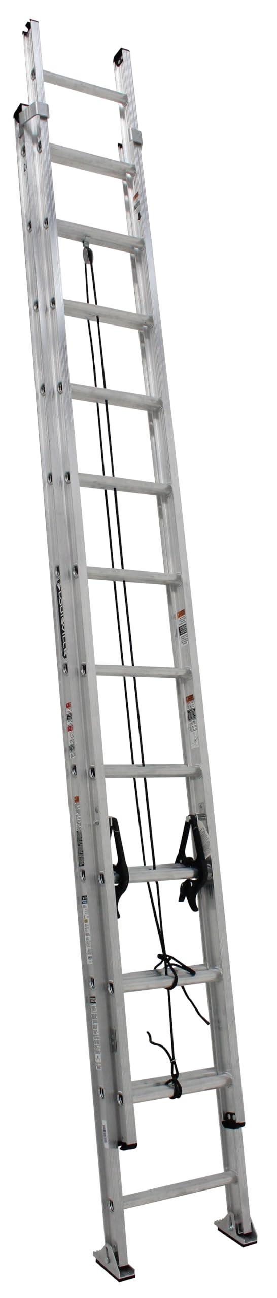 Louisville Ladder 24-foot Aluminium Extension Ladder, 300-Pound Load Capacity, Type IA, AE2224