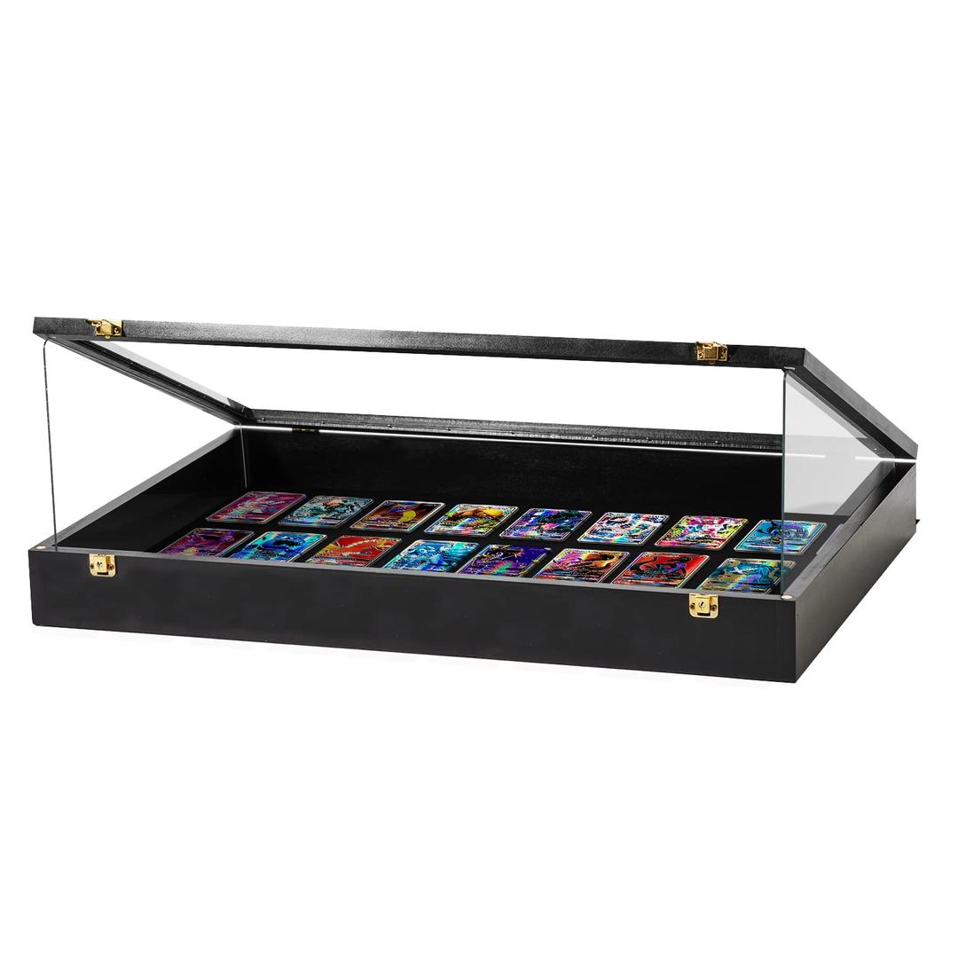 Trade Show Display Portable Case, Clear Acrylic Box for Pastry Display, Display Case for Exhibits w/Acrylic Side Guards | Black