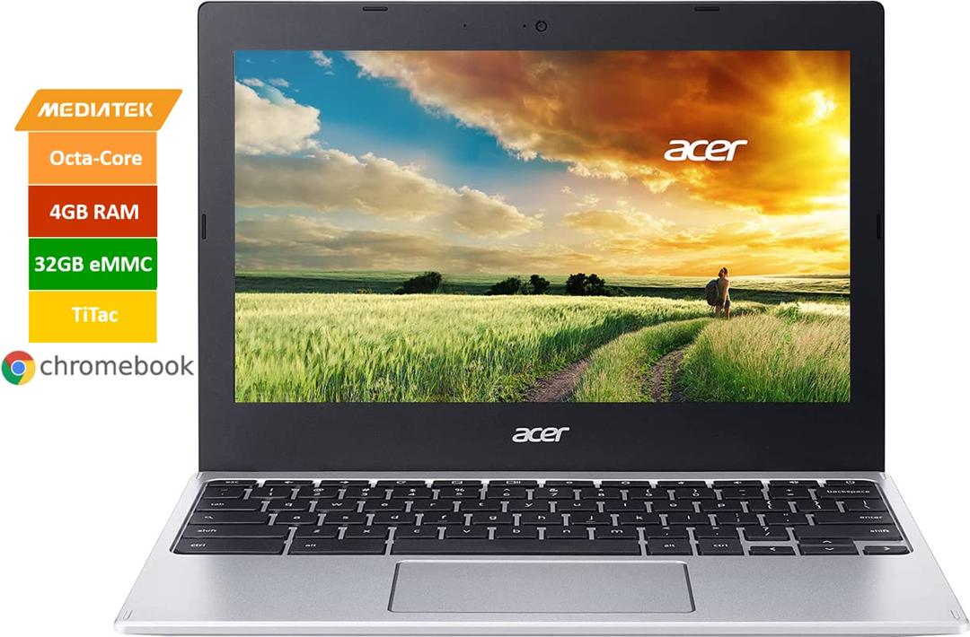 2022 Acer Chromebook 311 Laptop Computer | 11.6" NonTouch HD Display | MediaTek MT8183C Octa-Core Processor | 4GB LPDDR4X | 32GB eMMC | USB-C | Wi-Fi 5 | BT | Webcam | Chrome OS | TiTac Card