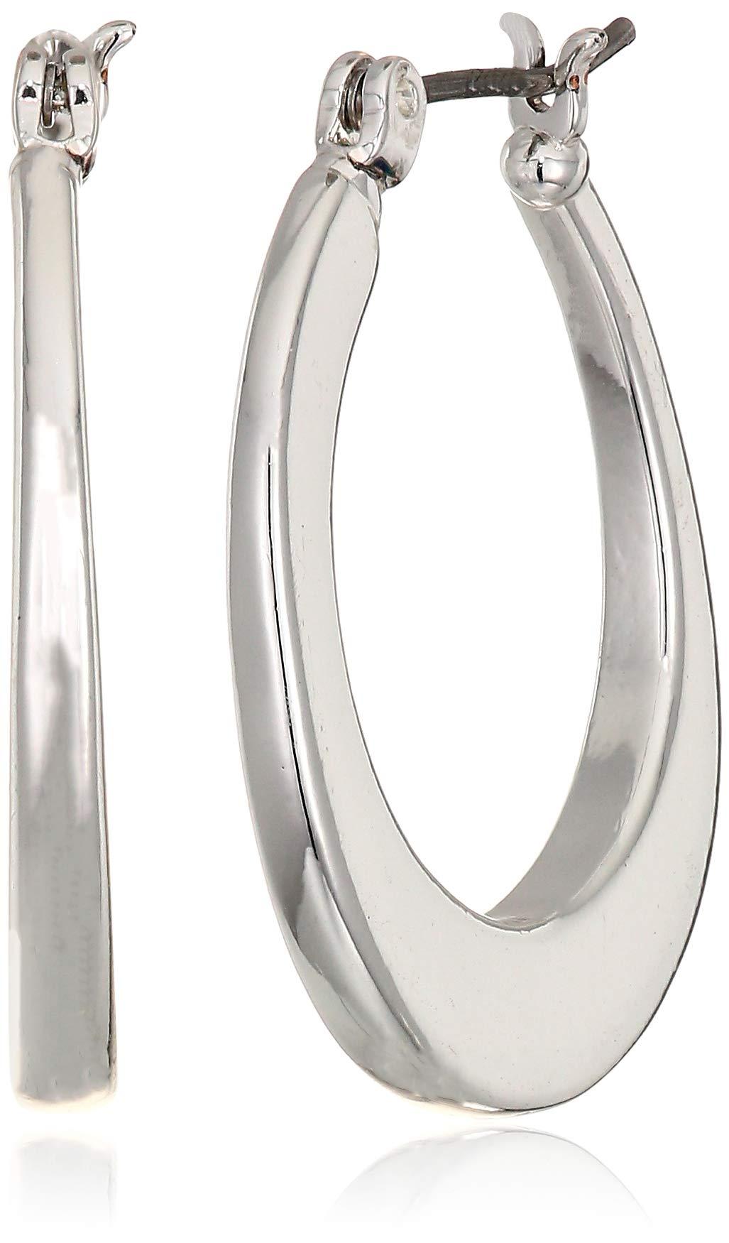 NINE WEST Women's Silver Hoop Earrings