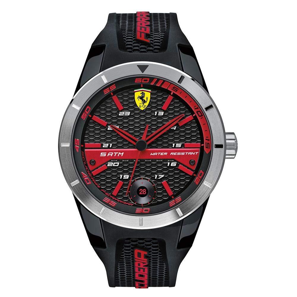 Scuderia Ferrari Mens Quartz Watch, Analogue Classic Display and Silicone Strap 0830253