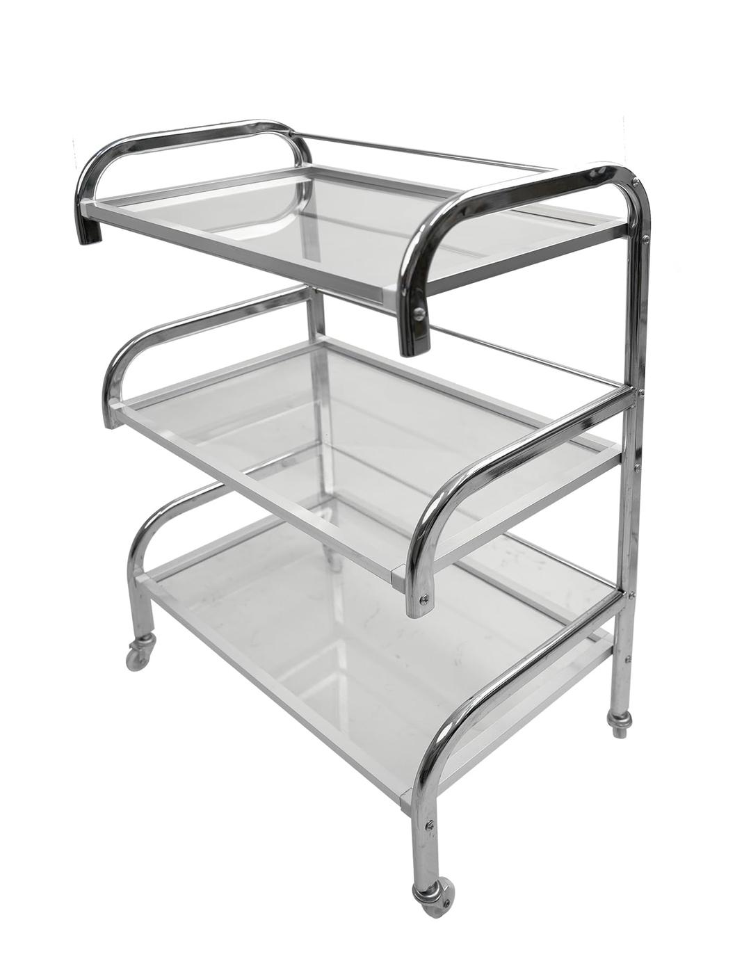 Effortless Organization with Salon Trolley Cart for Salon Station - Space Saving Rolling Cart for Extra Storage - Hair Salon Beauty Cart Tray Salon Cart - Multipurpose Tool Cart - Salon Tray-WHITE