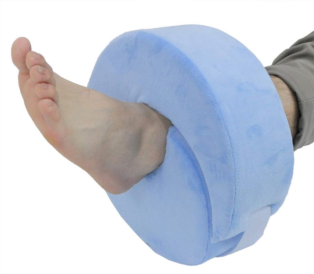 Obbomed MB-6950B NEW Modified Enlarged 4” Centre Hole Opening Foam Foot Elevator, Leg Elevation Pillow for Reducing Foot Pressure and Preventing Rashes Ulcers and Sores- One Size Fits All, 11”x11”x4