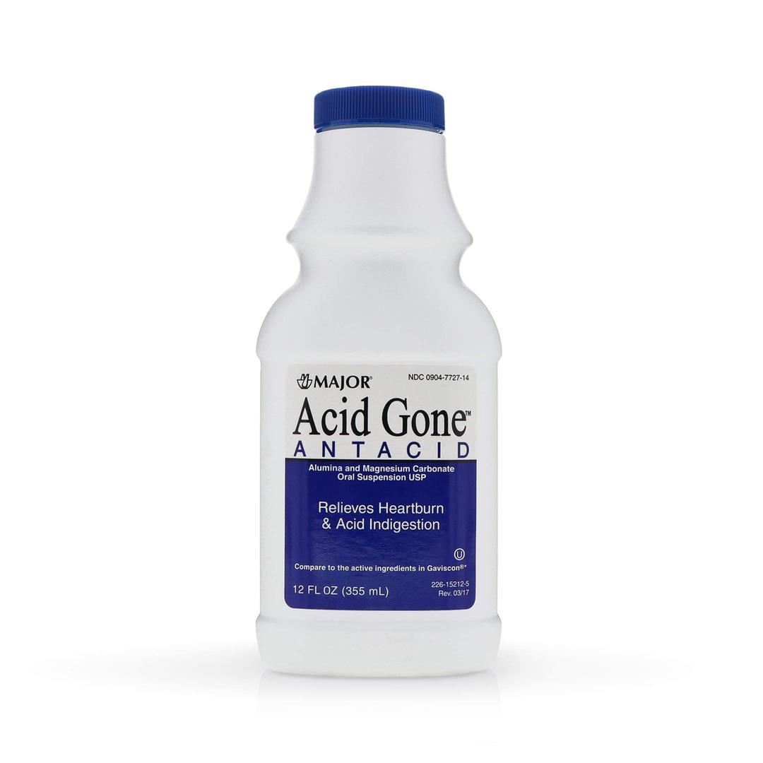 Acid Gone Antacid Liquid Generic for Gaviscon Regular Strength Liquid Antacid, Spearmint Flavor, 12-Oz Bottles Pack of 2 Bottles