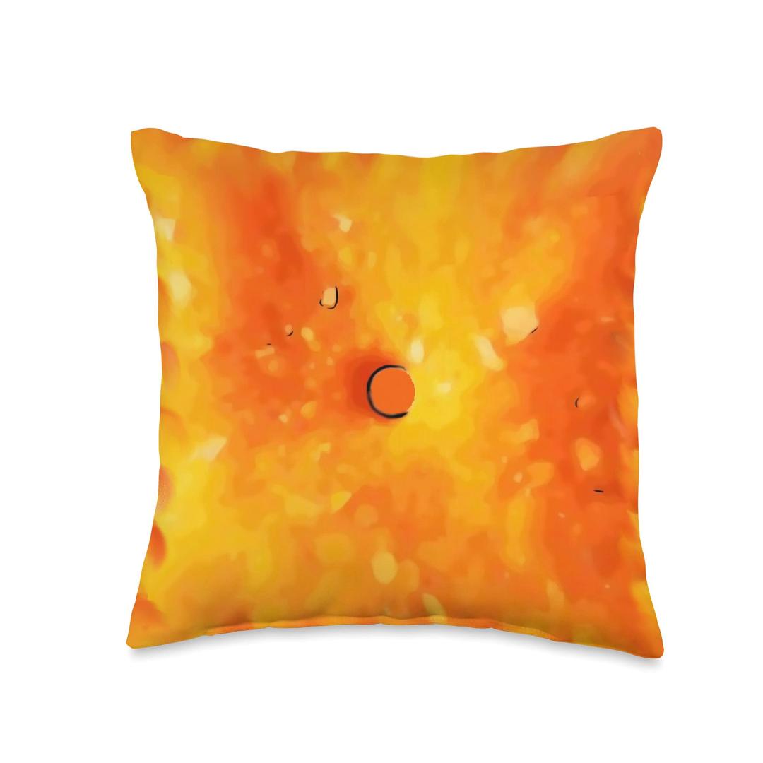 Square Cheese Cracker Snack Throw Pillow