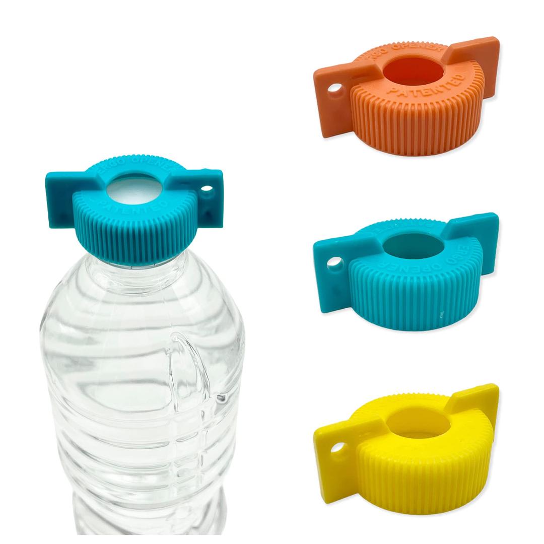 3-Pack WATER BOTTLE Opener ERGO OPENER | Arthritis Sufferers Elderly Seniors Weak Hands | Easy Twist-Off Plastic Bottle Opening Tool Travel On-Go | Carpal Tunnel | MADE in USA