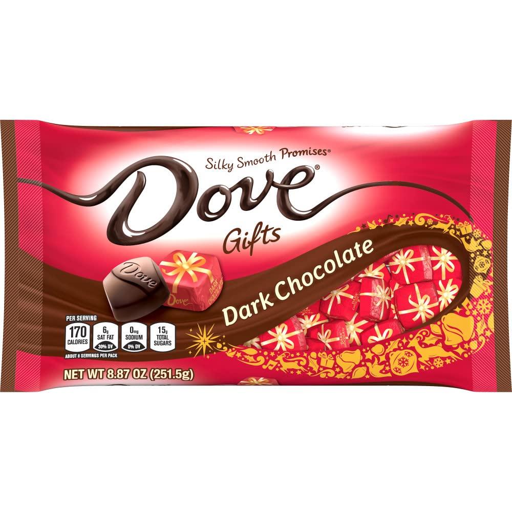 DOVE PROMISES Holiday Gift Dark Chocolate Christmas Candy, 8.87 oz Bag