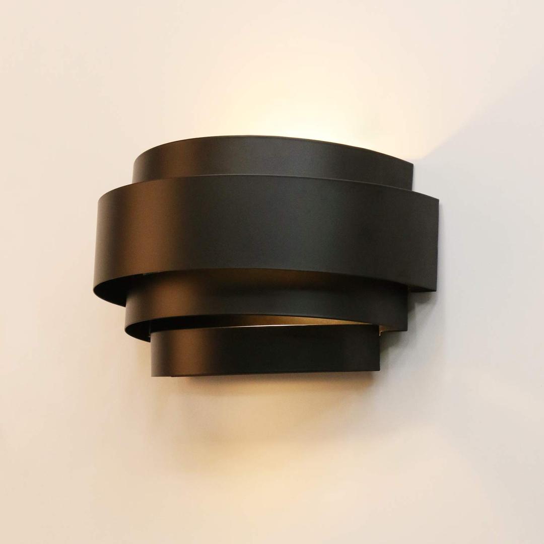 LightInTheBox Modern Wall Light, Black Indoor Wall Light Metal Wall Sconce for Home Theater, Staircase, Basement, Bedroom (1PCS)