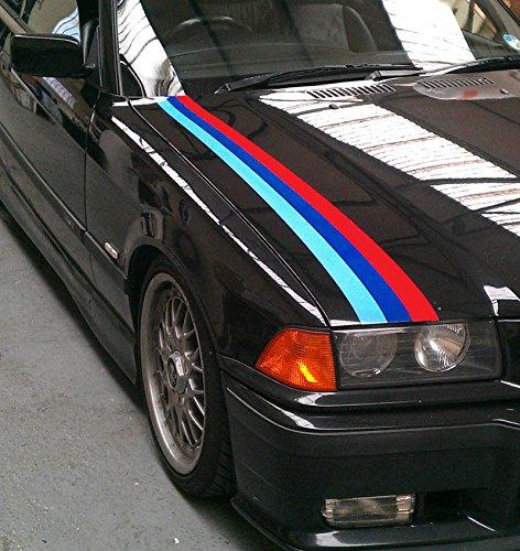 BMW M Stripe Tapered Antenna Decal - E30 E36 E46 E60 330 325 (SS20010)