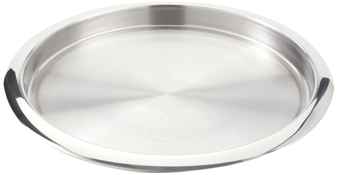 American Metalcraft SSBT14 Stainless Steel Round Bar Serving Tray, Silver, 14-Inches