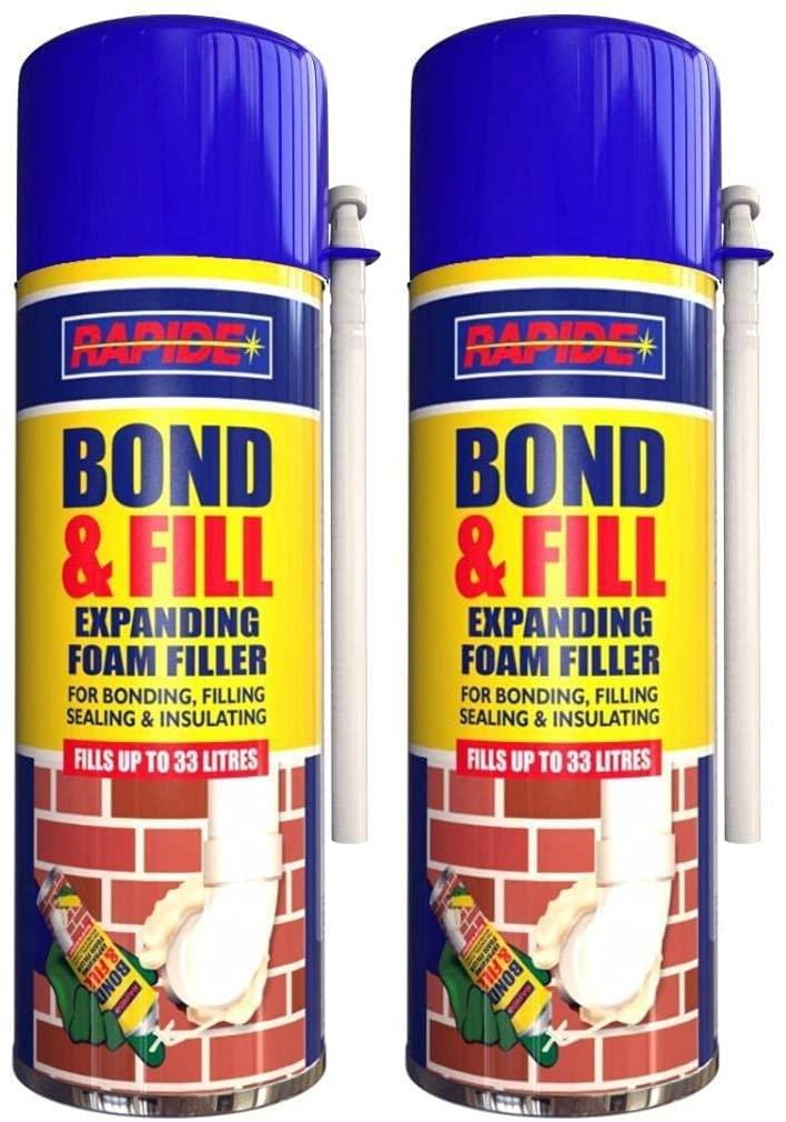 Yorkshire Homeware Expanding Foam Filler PU Expansion Insulation Bonding Filling Sealing Insulating Spray Cans Pack of 2