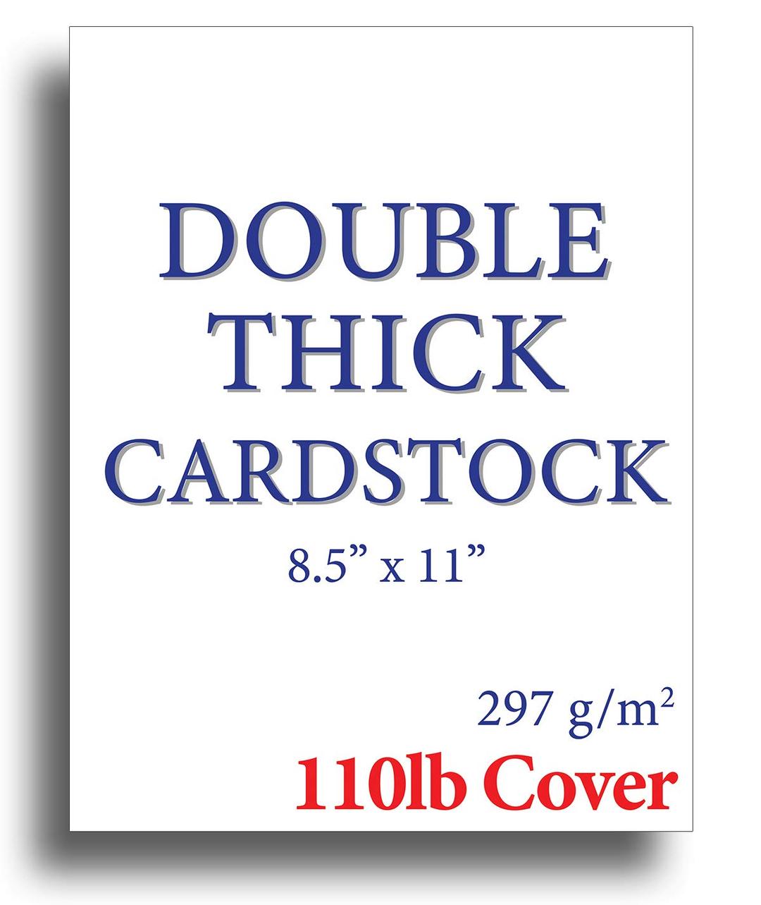 110lb Cover Ultra Heavyweight Thick Cardstock - Bright White - 8.5" x 11" - For Inkjet/Laser Printers (50 Sheets)