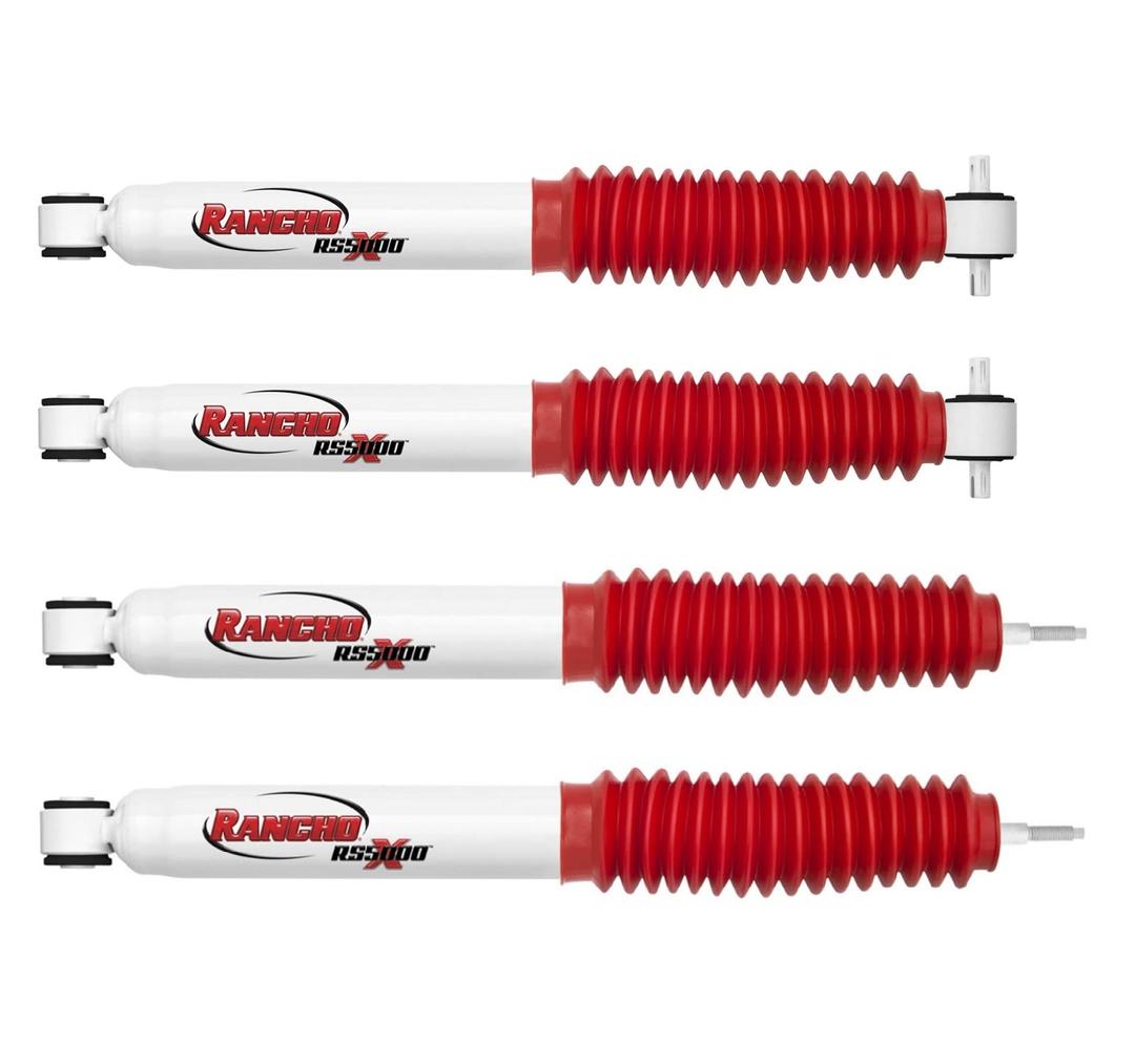 Rancho RS55326 RS55328 Set of 4 Front & Rear RS5000X Series Shocks fits 2011-2017 Jeep Wrangler with 0-2 Inch Lift - Includes TrendsAuto Decal Sticker