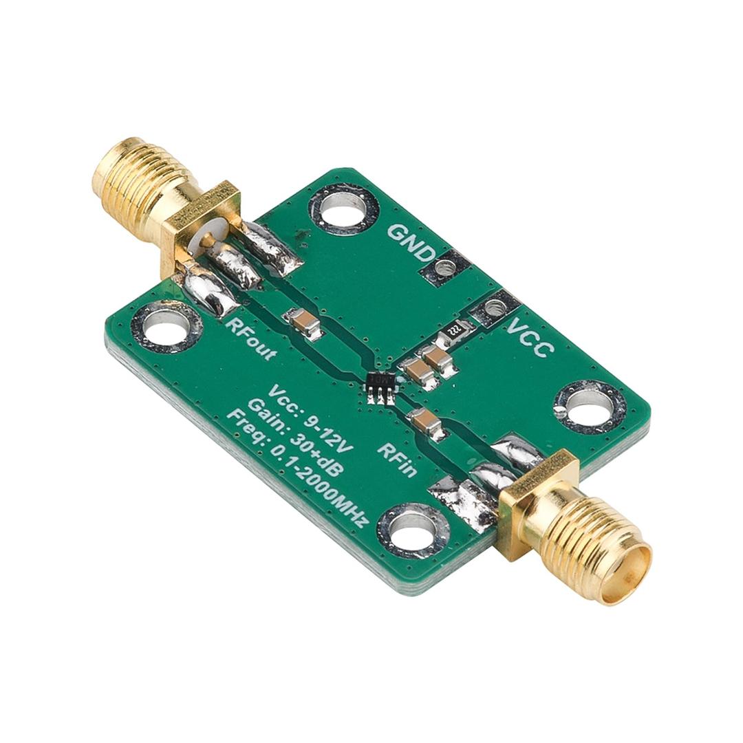 9-12V Radio Frequency Wideband Amplifier Low Noise Amplifier LNA 0.1-2000MHz Gain 32dB