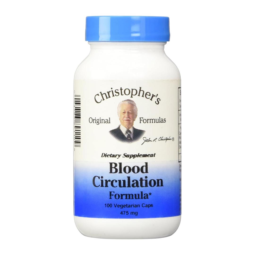 Christopher's Original FormulasBlood Circulation Formula Capsules, Herbal Supplement for Cardiovascular & Circulatory Wellness, 100 Capsules