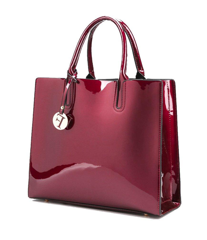 Women's Patent Leather Simple Shoulder Bag Wild Handbag