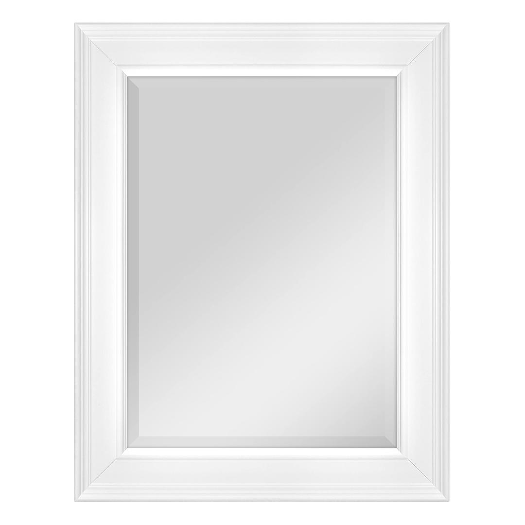 MCS Wall Mirror 15 x21 Inch, 21x27 Inch Overall Size, White (20450)