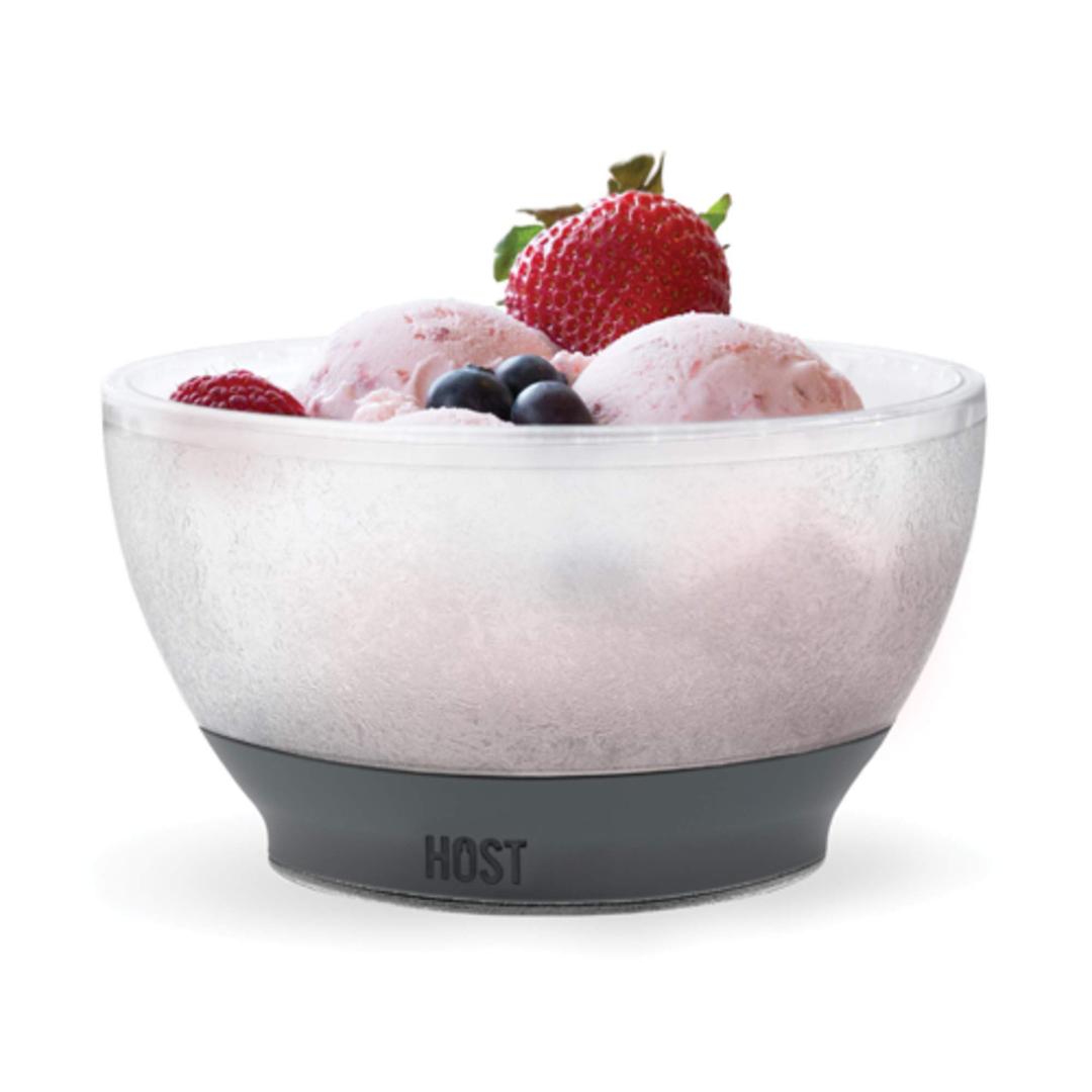 Host Freeze Ice Cream Bowls, 18oz Set of 1 Dessert Bowls Fruit Bowls Acai Bowls, His and Hers Gifts Anniversary, Dad Birthday, Ice Cream Gifts, Grey